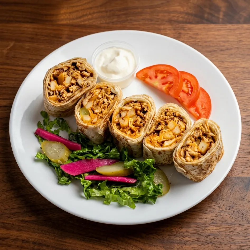 Maggi's Syrian Food signature dishes - shawarma platter and falafel in Transcona, Winnipeg