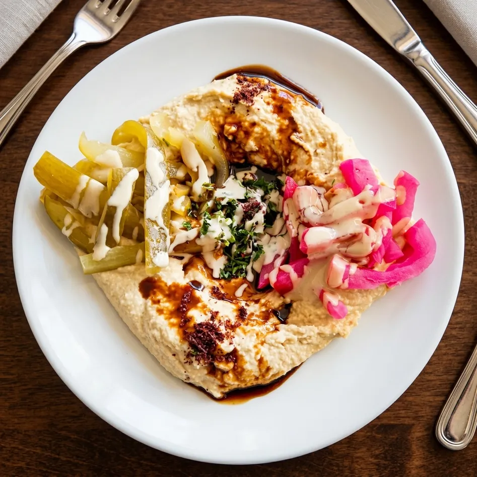 Beef kebab platter with rice and Syrian salad at Maggi's Winnipeg