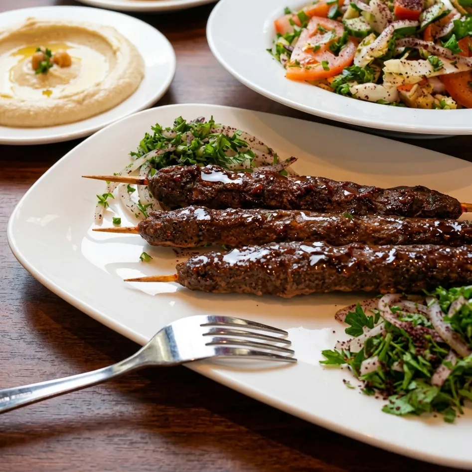 Falafel platter with tahini sauce at Maggi's Syrian Food Winnipeg